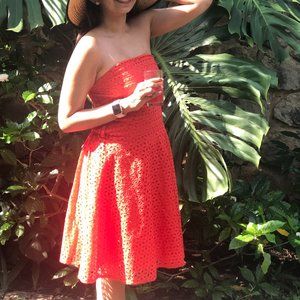Orange Strapless Dress XS - S